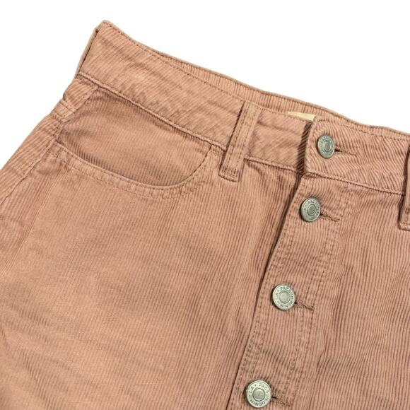 Pacsun Womens blush corduroy button down mini skirt size 25 - Picture 2 of 5